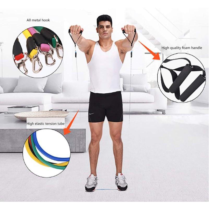 Bộ dụng cụ dây 5 màu tập thể hình U-Powex