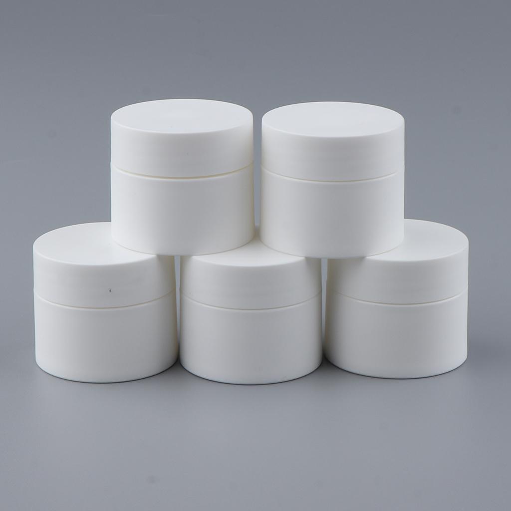 5Pcs/pack Portable Empty Plastic Cosmetic Cream Jars Pots Refillable Makeup Containers