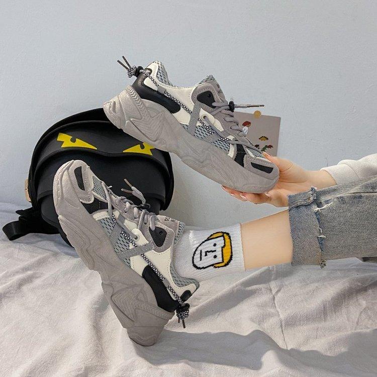 Giày thể thao phối lưới thoáng khí hợp thời trang cho nữ