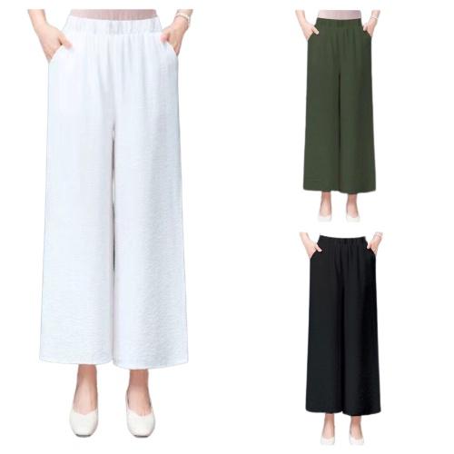 ️Có Big Size️ Quần Đũi Ống Suông Lưng thun, Quần đũi Nhật,Ống Rộng Dài - Quần culottes Nữ