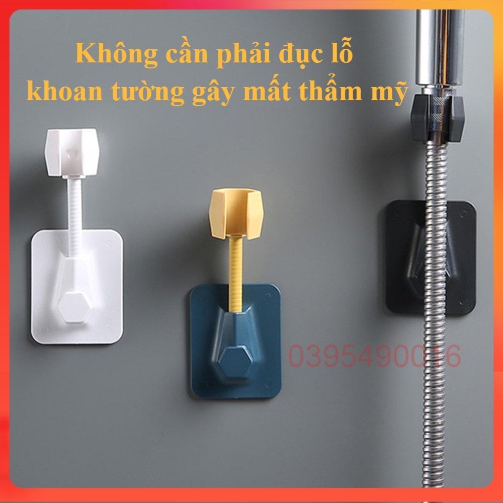 Giá Treo Vòi Hoa Sen, đế Kẹp Vòi Sen Vòi Xịt Toilet Xoay 360 độ Dán Tường Bằng Nhựa Không Cần Khoan đục Không Lo Gỉ Sét. - Vuông