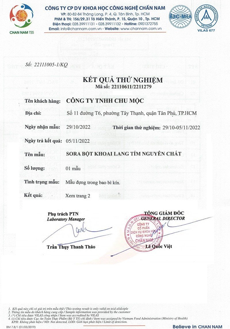 Sora Bột khoai lang tím cao cấp nguyên chất