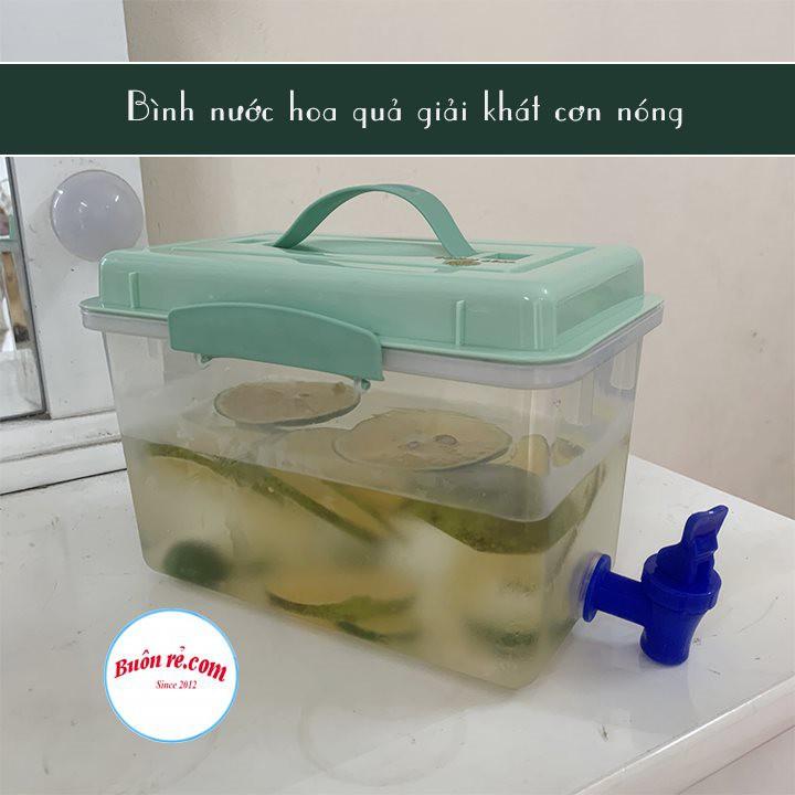 Bình đựng nước có vòi 2.5l, 5l Việt Nhật, Bình đựng nước trà, nước trái cây để trong tủ lạnh tiện lợi -br01376