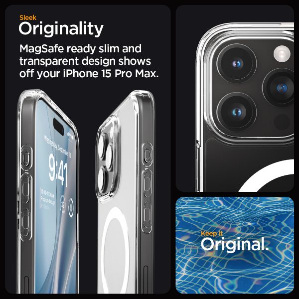 Ốp Lưng Spigen Crystal Hybrid Magfit Dành Cho iPhone 15 Pro/ 15 Pro MaxTôn Vẻ Đẹp Nguyên Bản Điện Thoại Của Bạn ACS06450 Hàng Chính Hãng