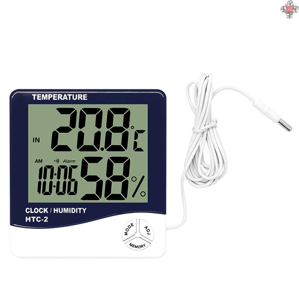 Đồng Hồ Điện Tử Đo Nhiệt Độ Và Độ Ẩm Tích Hợp Màn Hình Lcd Htc-8A
