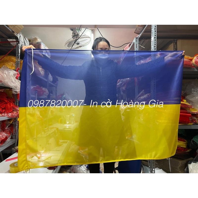 Cờ Ucraine các kích thước chất liệu vải silk lụa cao cấp