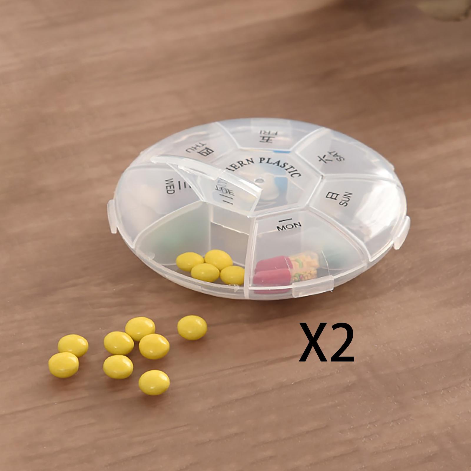 2 Pieces Weekly Box Organiser Travel Home