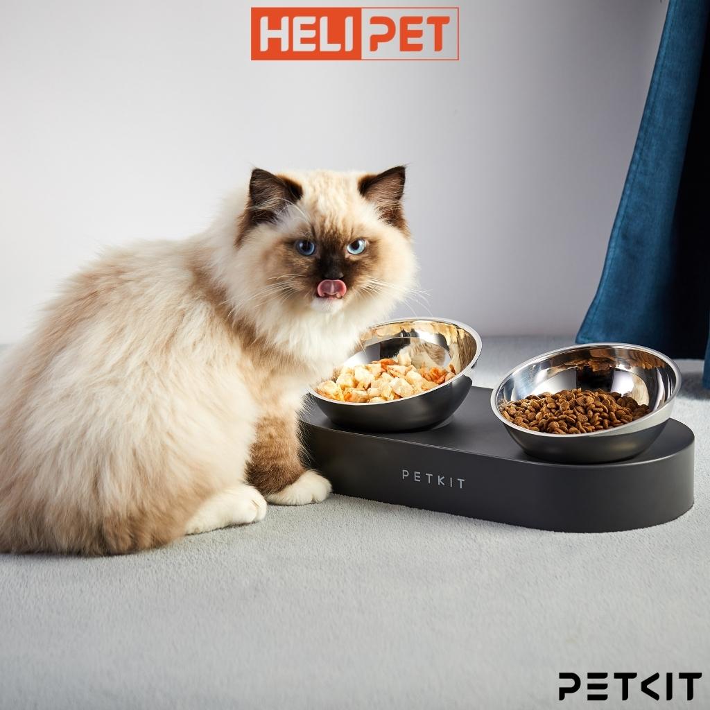 Bát ăn đôi inox chống gù lưng Petkit- HeLiPet