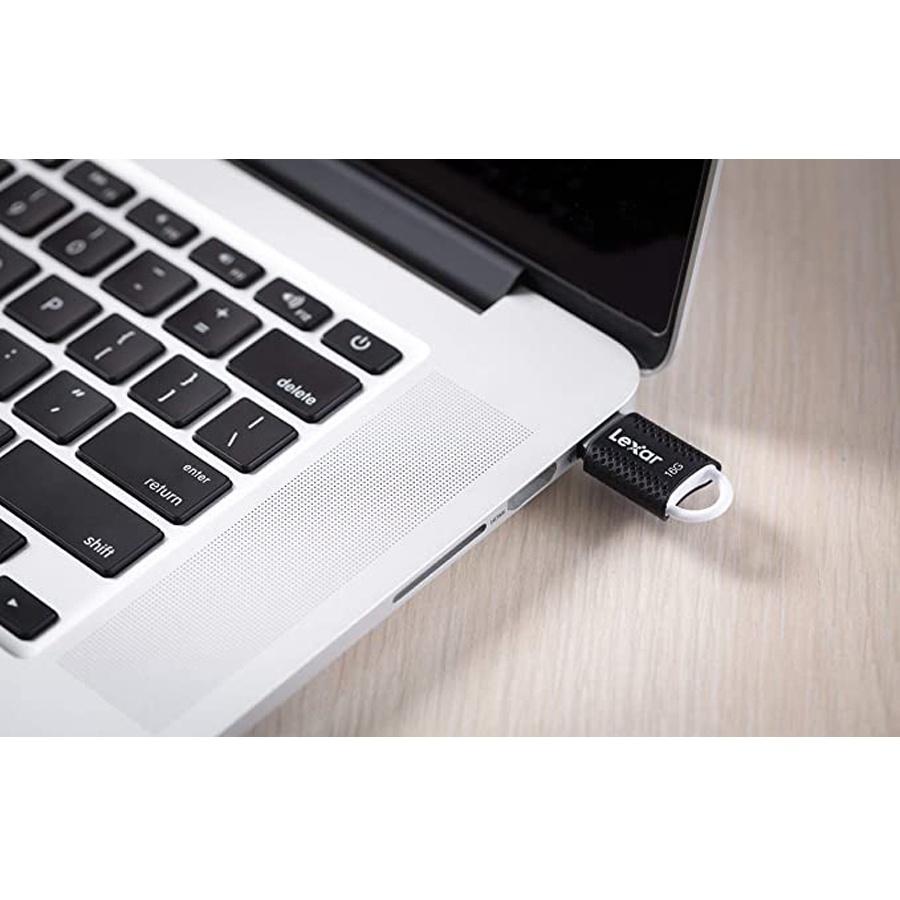 USB 2.0 Flash Drive Lexar JumpDrive V40 64GB/ 128GB, thiết kế nhỏ gọn màu đen - Hàng chính hãng