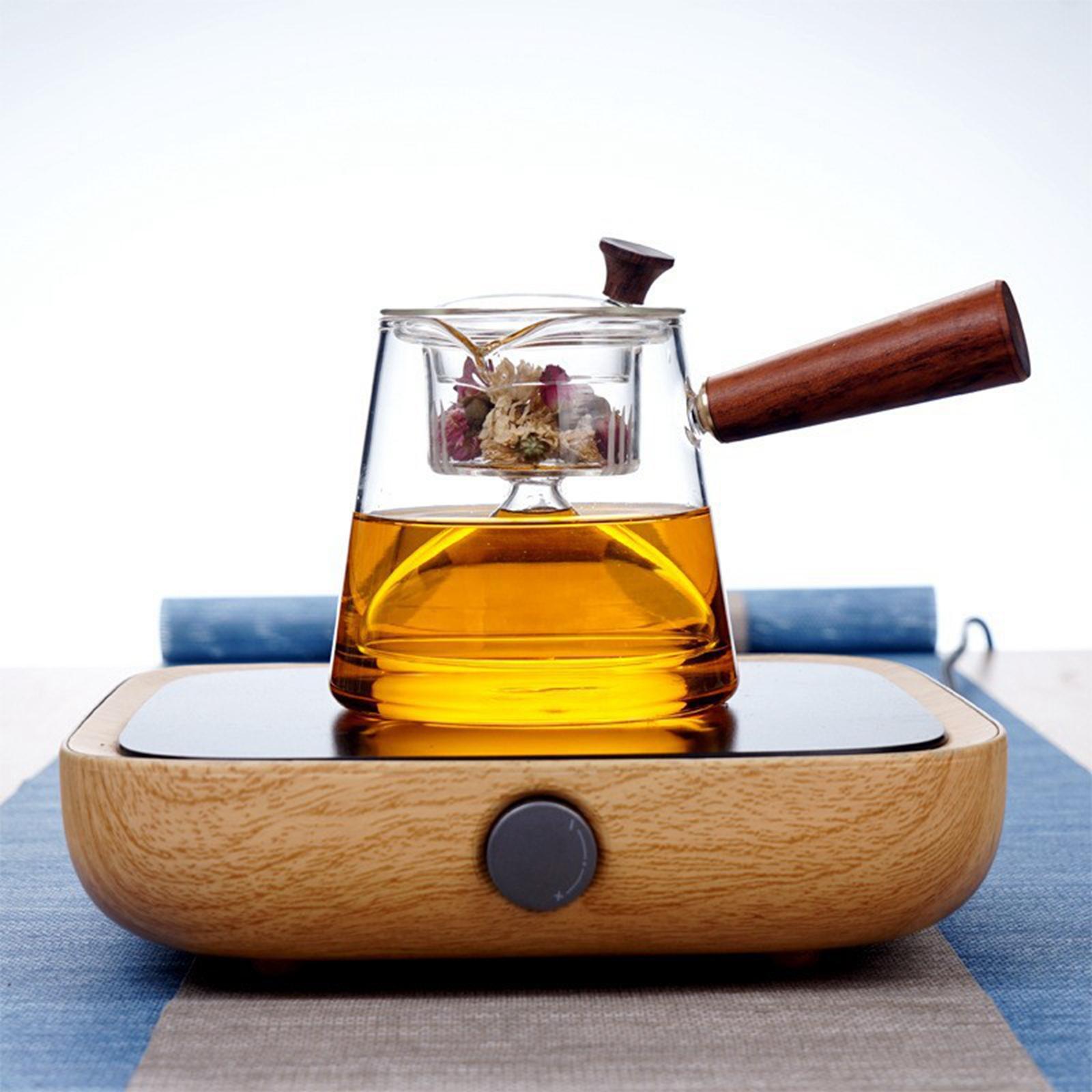 Glass Water Kettle Stovetop Tea Maker Glass Tea Pot for Office Kitchen