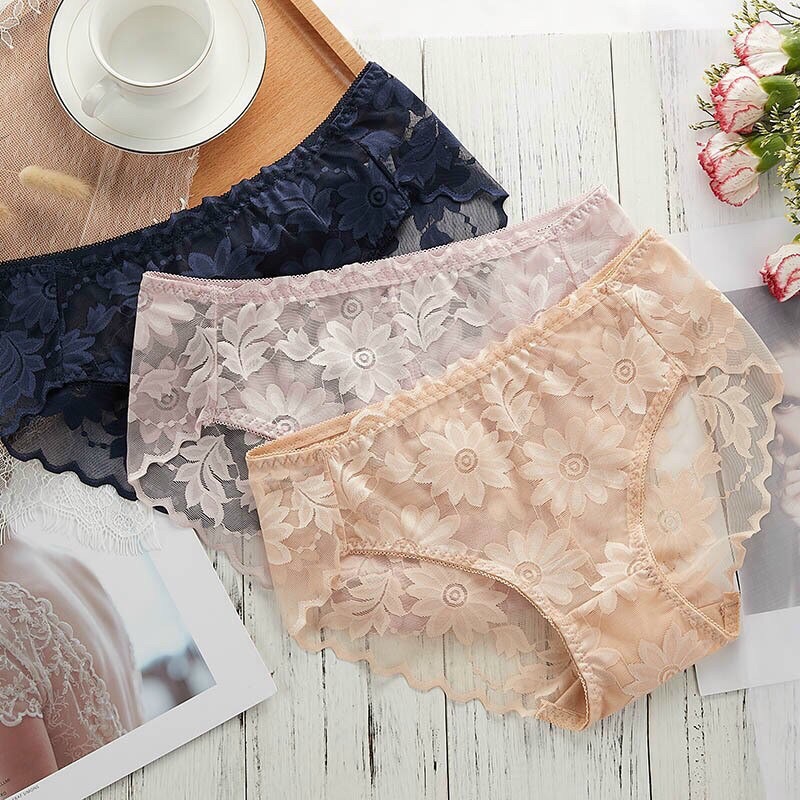 Quần lót nữ ren hoa sexy gợi cảm không viền siêu mịn mã 817