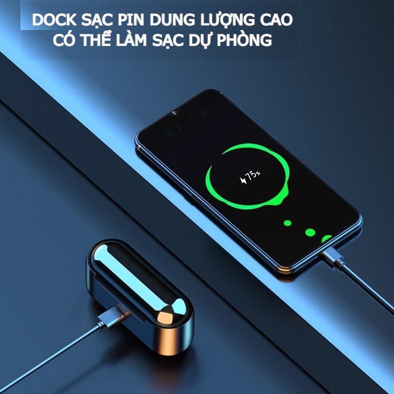 Tai nghe Bluetooth AMOI F9 bản QUỐC TẾ chạm cảm ứng chống nước IPX5 chống ồn cao cấp