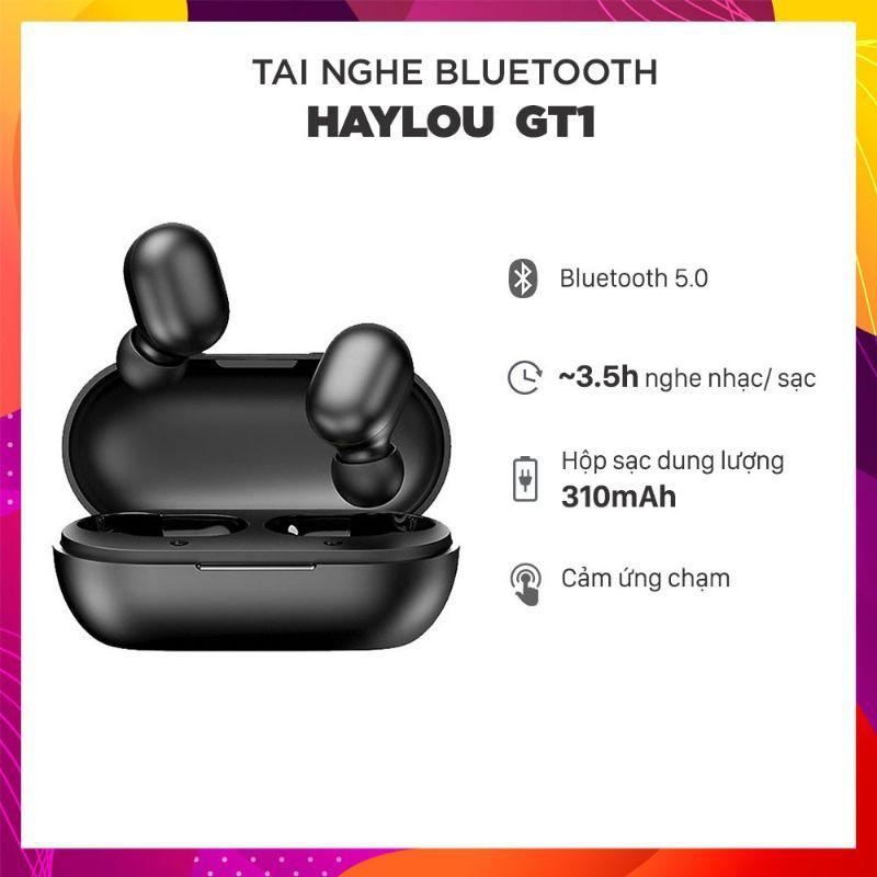 Tai nghe Bluetooth True Wireless - Haylou GT1 chống nước chuẩn IPX5, 12 giờ, cảm ứng, đàm thoại, chuyển nhạc -hàng Chính Hãng