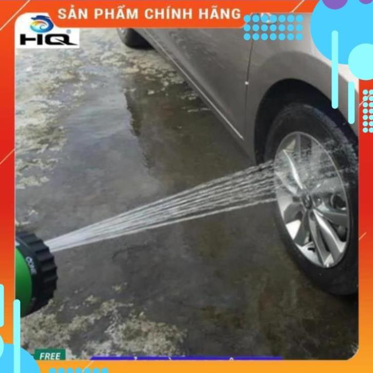 Vòi xịt rửa xe,Vòi phun nước tưới cây tăng áp thông minh 8 chế độ 815576-1 (cút vàng,nối xanh - dây xám)