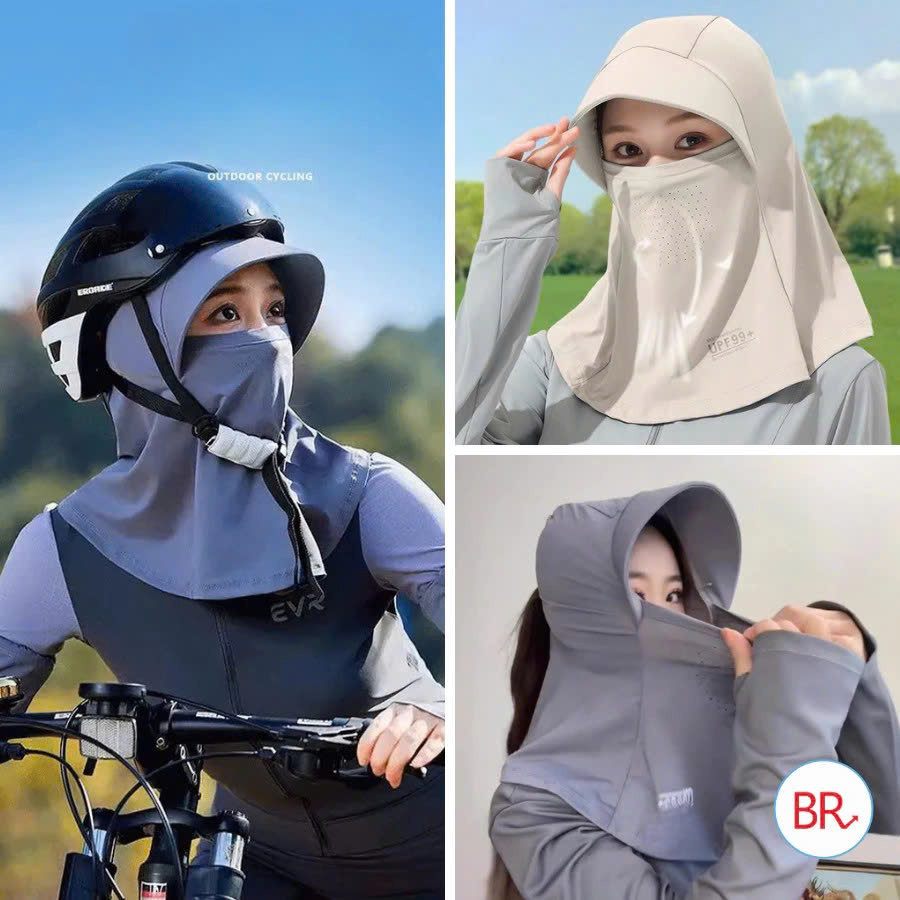 Nón khẩu trang chống nắng UPF50+ Mũ Chống Nắng Vải Dễ Thương Chất Liệu Bền Đẹp, Thời Trang MÀU ĐEN - NÓN CHỐNG NẮNG NỮ