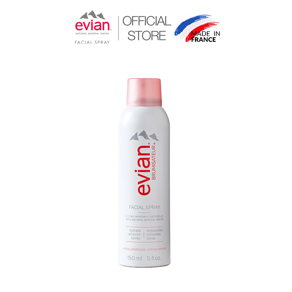 Xịt khoáng cấp ẩm và làm dịu da Evian Brumisateur 150ml