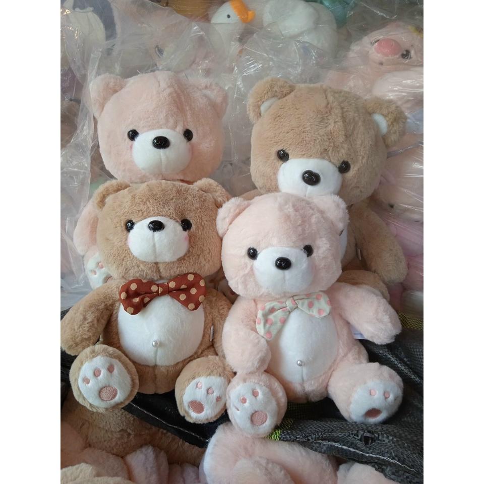Gấu Teddy nơ chấm bi dáng ngồi cao cấp mềm mịn