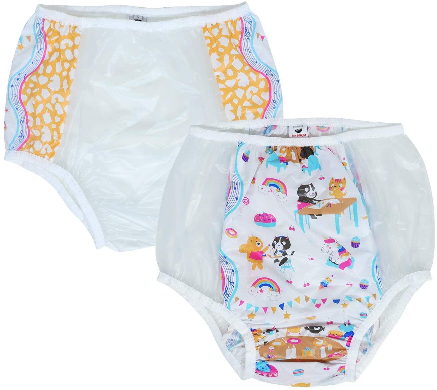 2 Chiếc Dadious Abdl Trưởng Thành Quần Đóng Tã Bé Tiểu Tiện Thun Nhựa Có Thể Tái Sử Dụng Quần Ddlg Đỏ PVC Nam Tã quần Lót