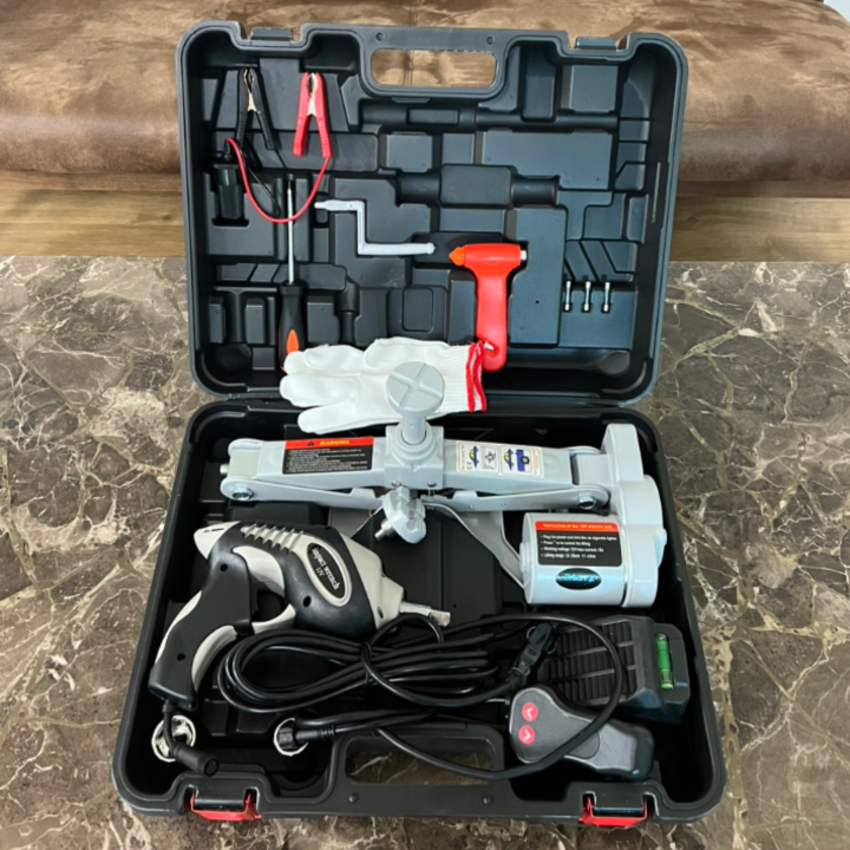 Bộ nâng kích gầm điện và dụng cụ siết ốc ô tô đa năng 2 trong 1 ROGTZ TY-001 - HÀNG NHẬP KHẨU