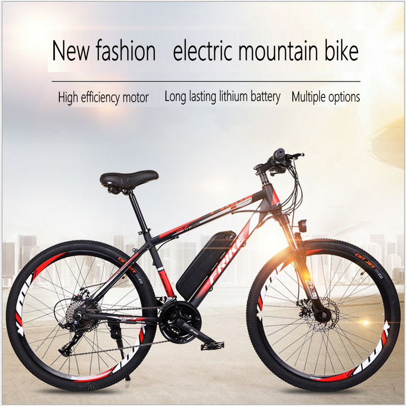 26 inch 36V điện lithium Pin Bike Bike Bike Người lớn biến đổi tốc độ xe đạp hỗ trợ điện Color: 27speed36v10aG51