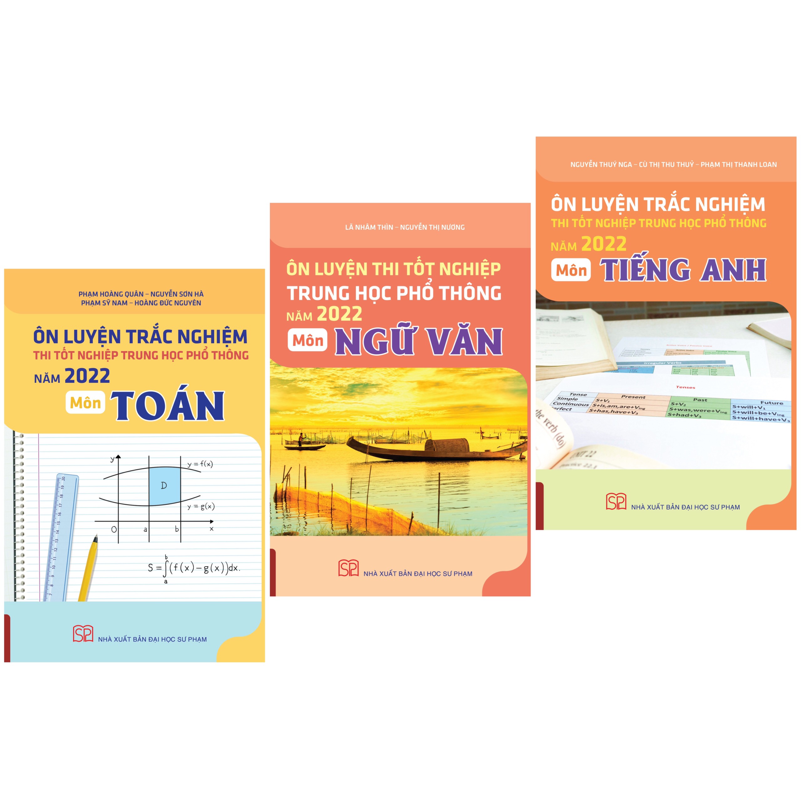 Combo 3 cuốn Ôn luyện thi tốt nghiệp THPT năm 2022 (Môn Toán, Ngữ văn, Tiếng Anh)