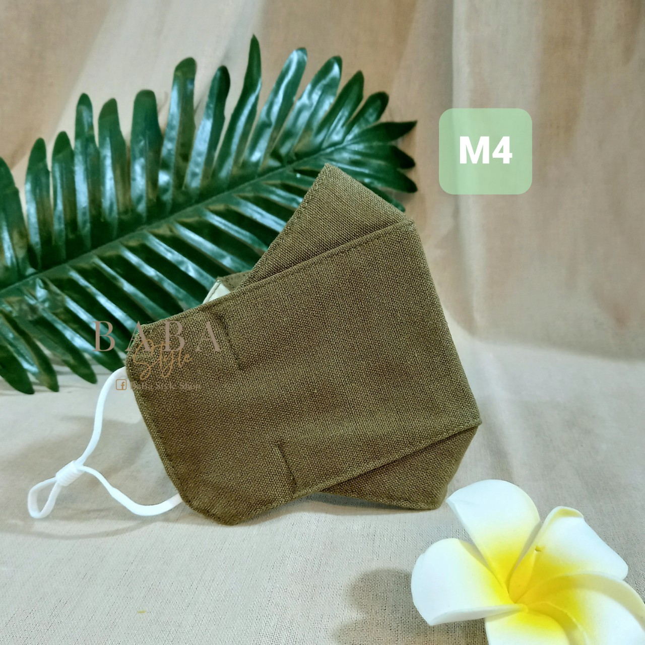 Khẩu trang thời trang linen nữ 3 lớp