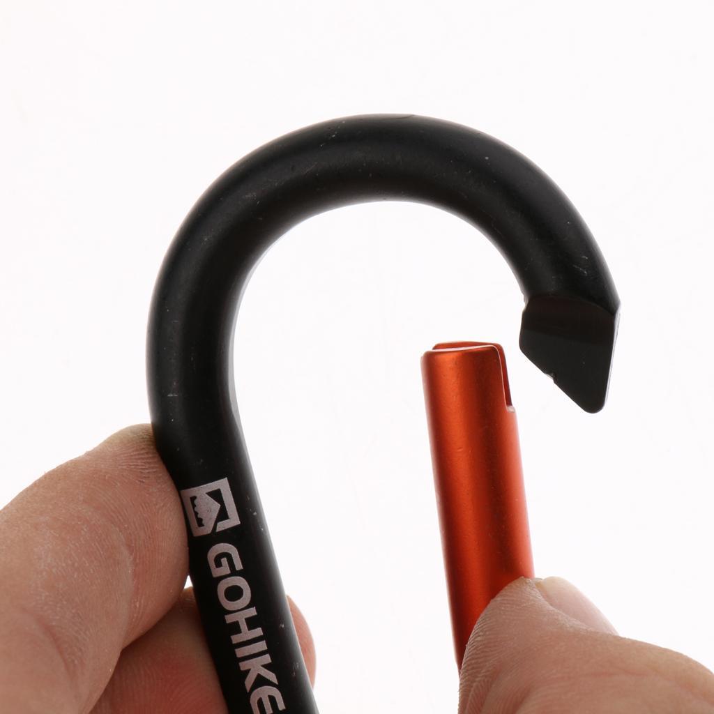 5Pcs Aluminum Alloy Carabiner Gourd Shape Spring Buckle Hook Clip Keychain Keyring