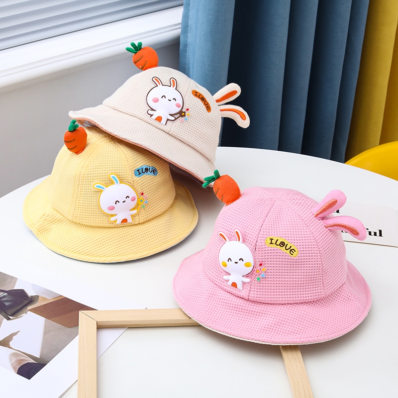 [KIDSALE] Mũ vành trẻ em hoạt hình thỏ cà rốt dễ thương êm nhẹ hút mồ hôi phù hợp mang đi học đi chơi NaHi ngochieu1111