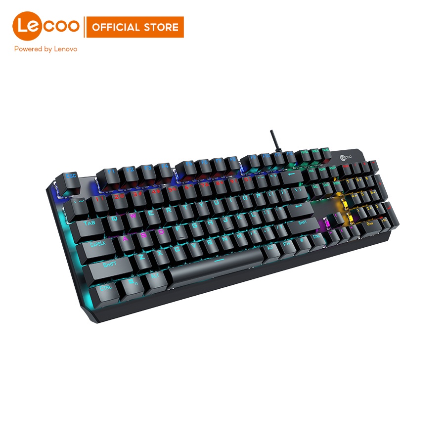 Bàn phím cơ gaming Lecoo GK301, hiệu ứng LED RGB chơi game cho máy tính - BH 24 tháng Hàng nhập khẩu