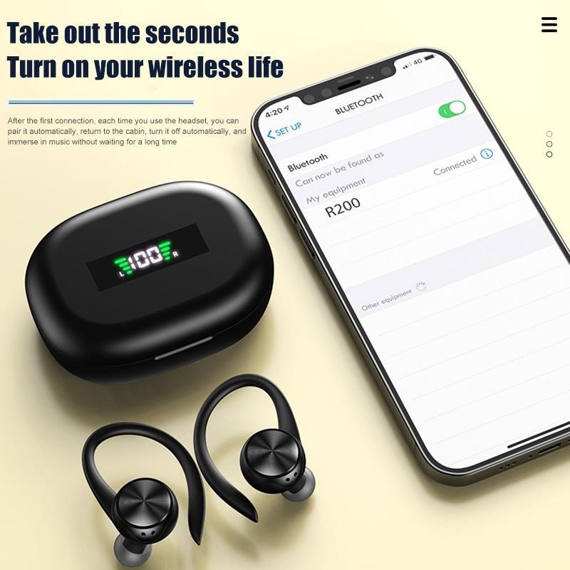 Tai nghe nhét tai bluetooth không dây IPX5 chống nước có micro với âm thanh stereo hifi chuyên nghiệp cho điện thoại