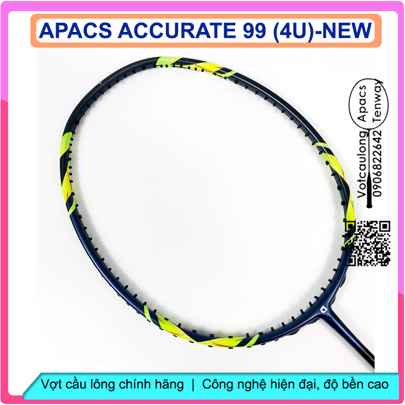 [Vợt cầu lông Apacs Accurate 99- 4U] NEW Màu sắc hiện đại, vợt cân bằng công thủ toàn diện