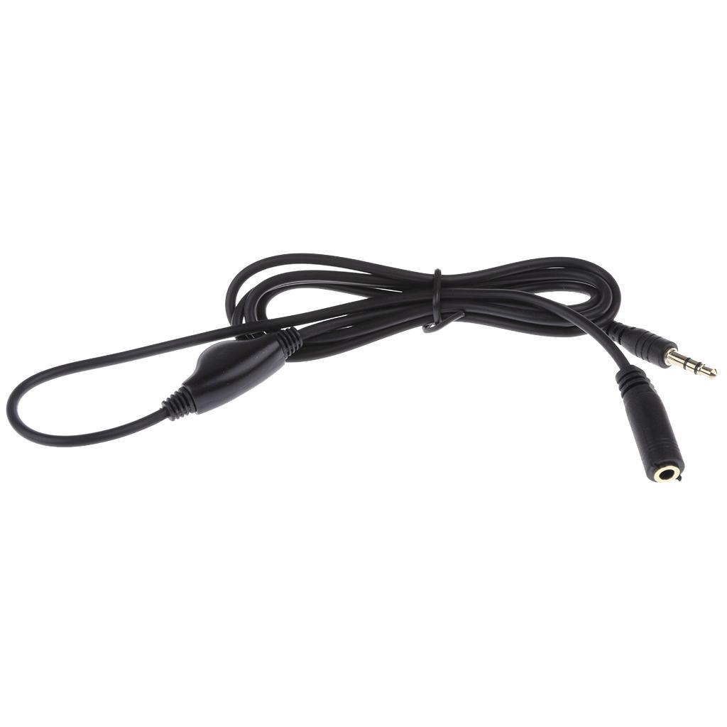 3-4pack 3.5mm M/F Stereo Earphone Audio Extension Cable 1M with Volume Control