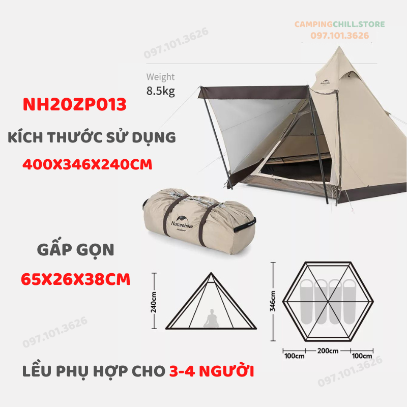 LỀU DÃ NGOẠI GLAMPING KIM TỰ THÁP NH20ZP013, NH20ZP014