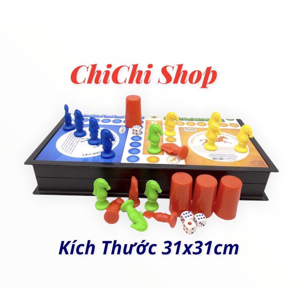 Đồ Chơi Board Game Gia Đình Vui Nhộn, Bộ Cờ Cá Ngựa Loại Lớn Hàng Việt Nam