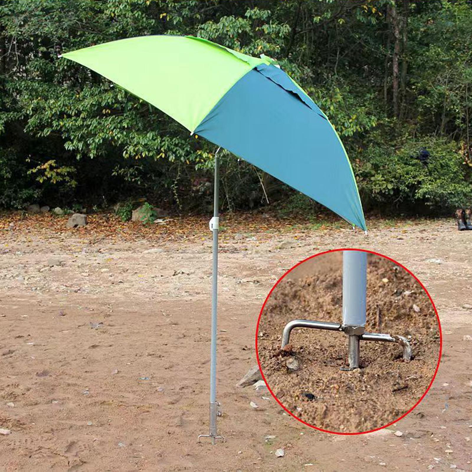 Parasol Base Mount with 3 Portable Umbrella Stand Holder for Park Sand