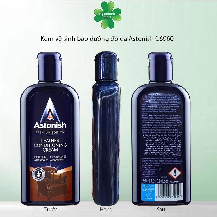 Kem vệ sinh bảo đường đồ dùng bằng da Astonish C6960 250ml chất thẩm thẩu, tái tạo lại sự đàn hồi dẻo dai của da, chăm sóc khỏi bị khô nứt, hoặc ẩm mốc dẫn đến hư tróc lớp bề mặt da