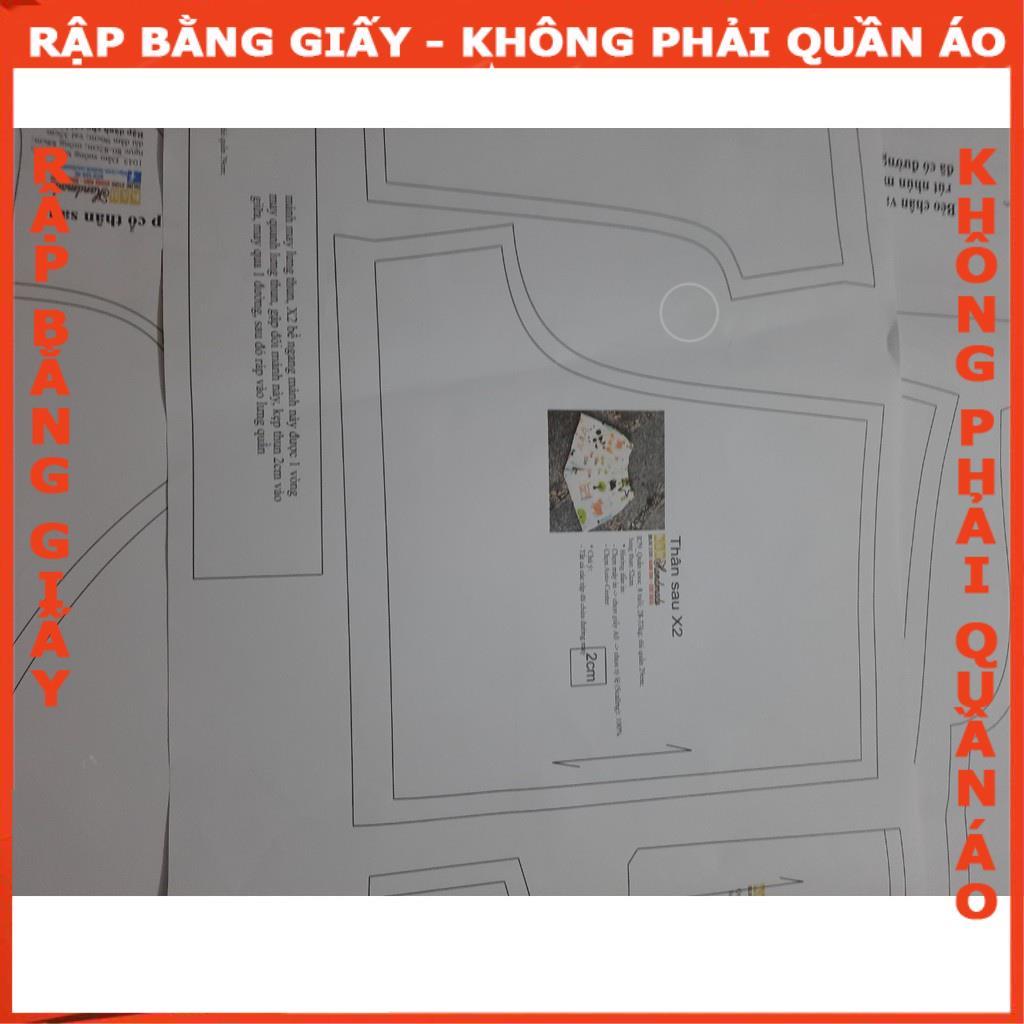 Rập giấy A0 mã R79 (BẢN VẼ)- Rập quần short bé