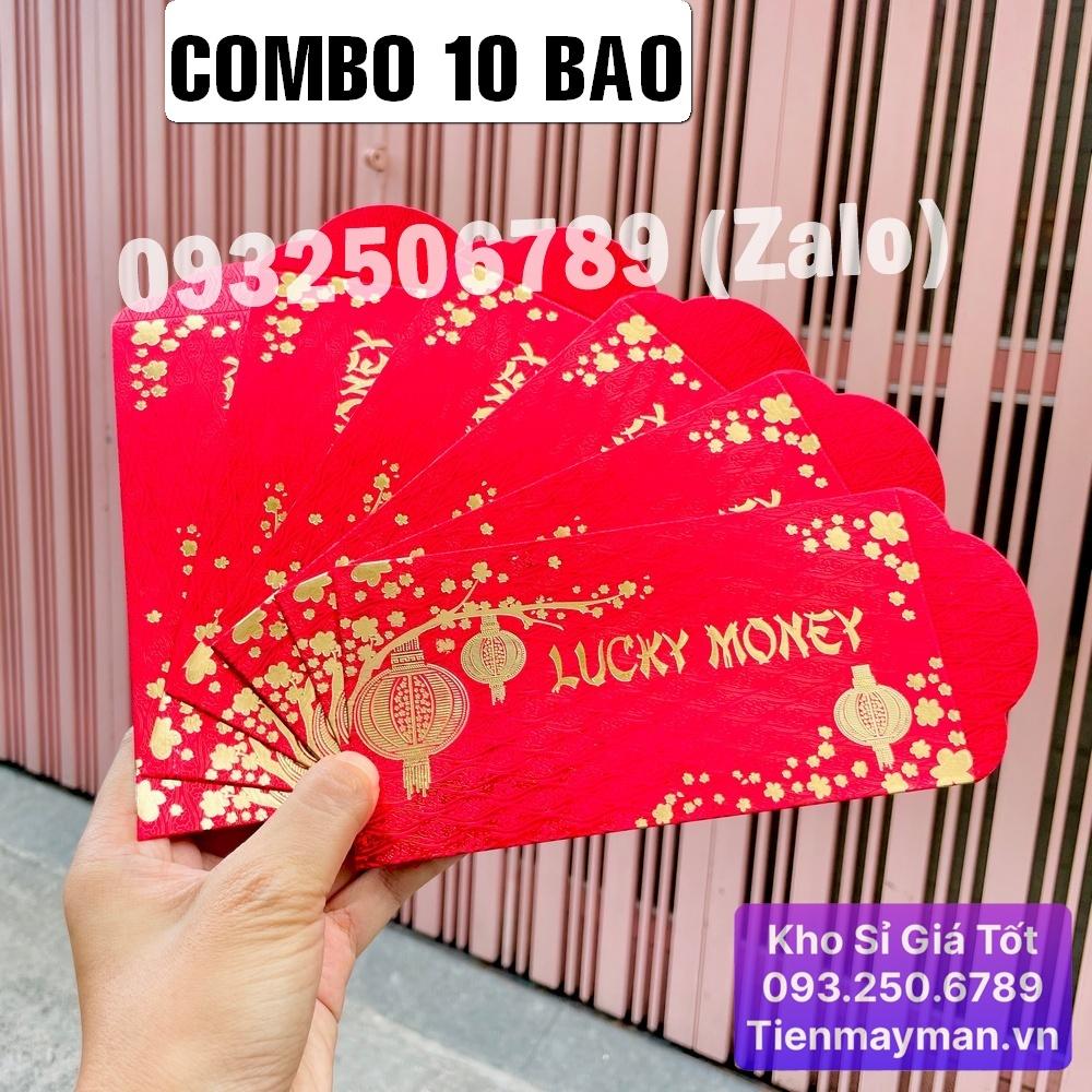 10 CÁI Bao Lì Xì Cao Cấp : Hồng Bao Đỏ Lucky Money Ép Kim Sang Trọng , Tặng Lì Xì Tết, Tiền lì xì tết 2023 , NELI