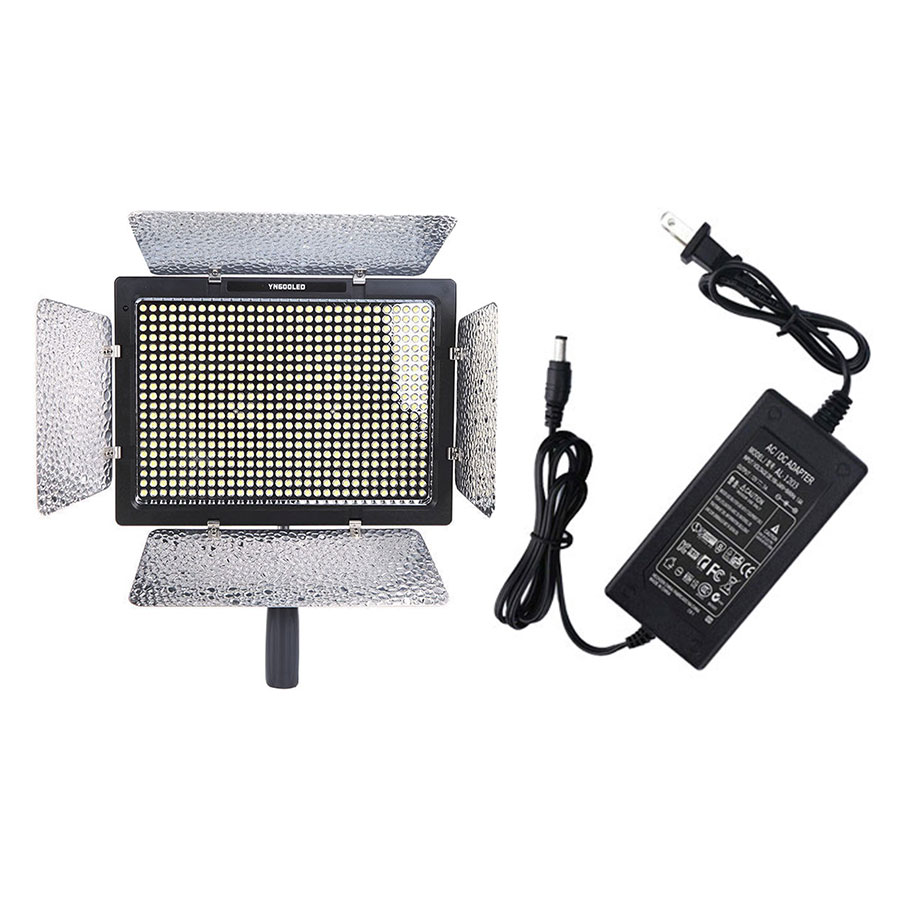 Combo Đèn LED Yongnuo YN-600 PRO + Adapter - Hàng nhập khẩu