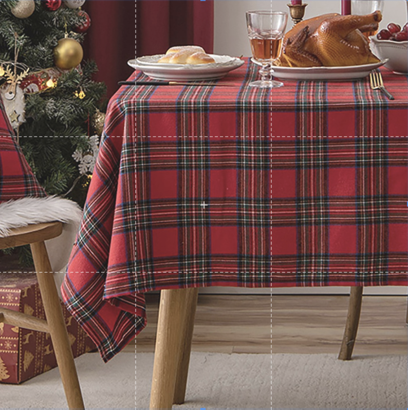 Khăn Bàn Kẻ Sọc Lớn Màu Đỏ Sọc Lớn, Xanh Và Vàng Trang Trí 140X220Cm, 100X160Cm | Index Living Mall | Nhập Khẩu Thái Lan