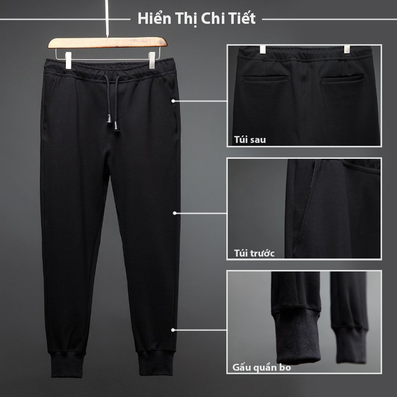 Quần thể thao nam TinoFun mã TT57 thể dục jogger kiểu thun trơn bó ống đẹp dài co giãn mùa hè thu