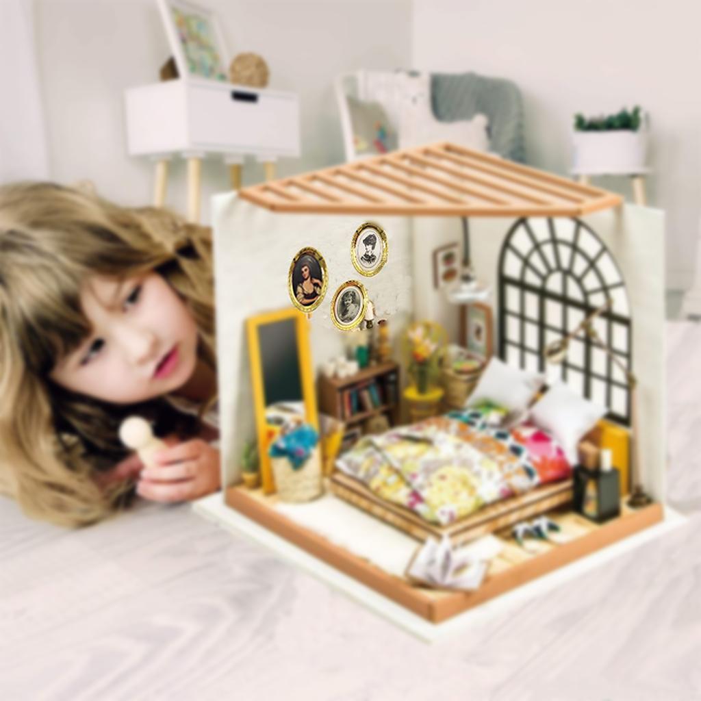 4xMini Doll Bedroom Furniture Picture Frame Accessories for 1:12 Doll House Accs