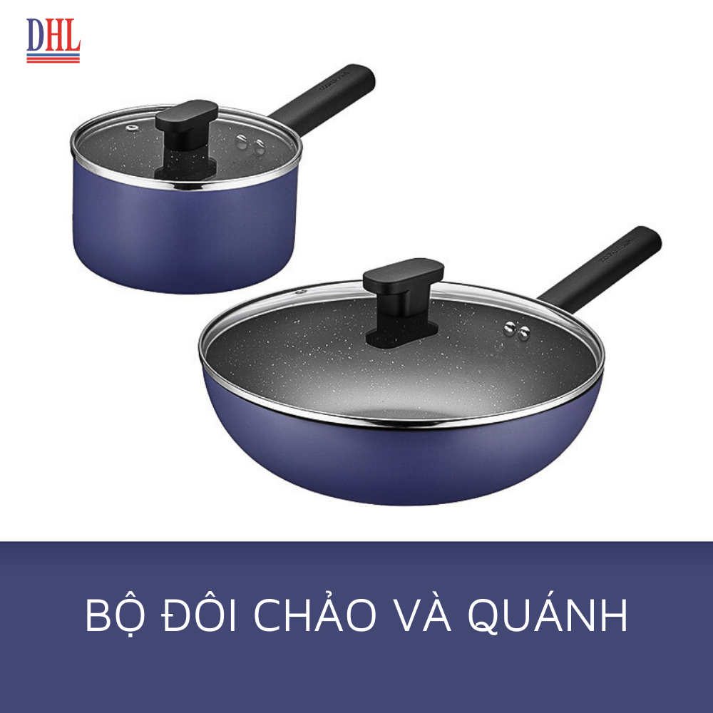 Quánh chống dính vân đá cao cấp hàn quốc Mitomo Cooker King siêu bền - Hàng chính hãng