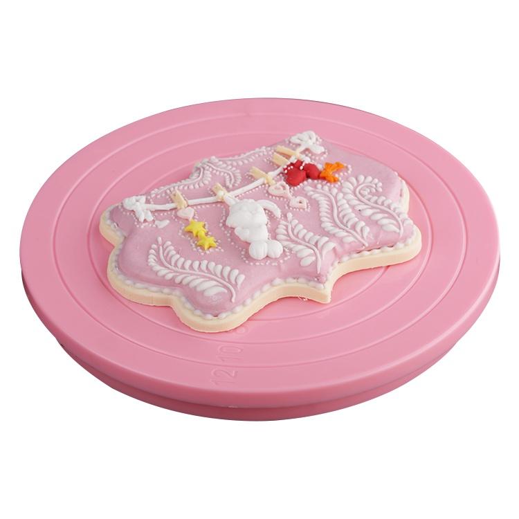 Bàn Xoay Nhựa Làm Bánh Kem Mini Vẽ Trang Trí Bánh Kem Mini, Bánh Quy Cookie