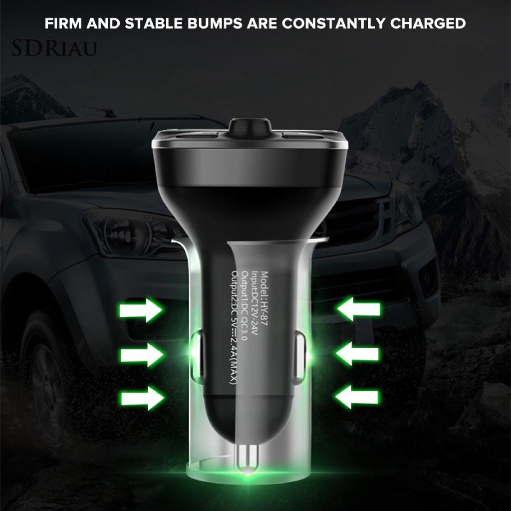 Tẩu sạc xe hơi thông minh USB kép kết nối Bluetooth 5.0 cho SUV MP3 Radio