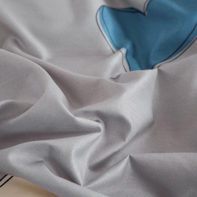Bộ chăn ga gối Cotton poly M2T bedding Tim đa sắc, vỏ chăn mền, drap nệm và 2 vỏ gối