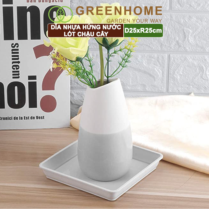 Dĩa nhựa lót chậu cây, nhựa nguyên sinh, bền, đẹp | Greenhome