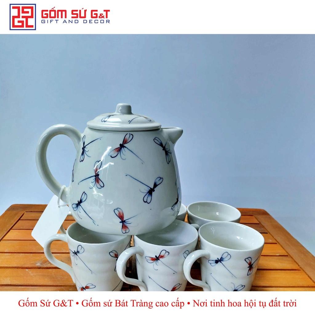Bộ tích trà G&amp;T vẽ chuồn kim