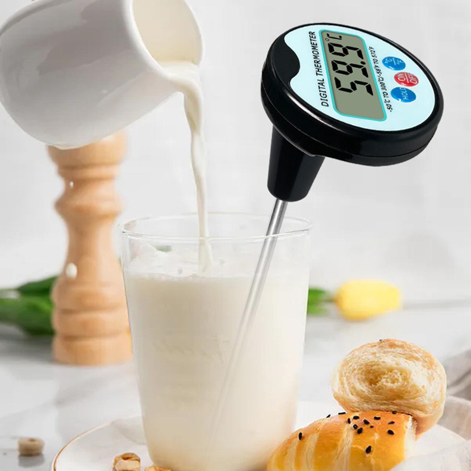 Portable Meat Thermometer Accessories °C/°F Cooking Tools LCD Screen Instant Read Baking Thermometer for Kitchen Deep Fry Milk Baking Oven