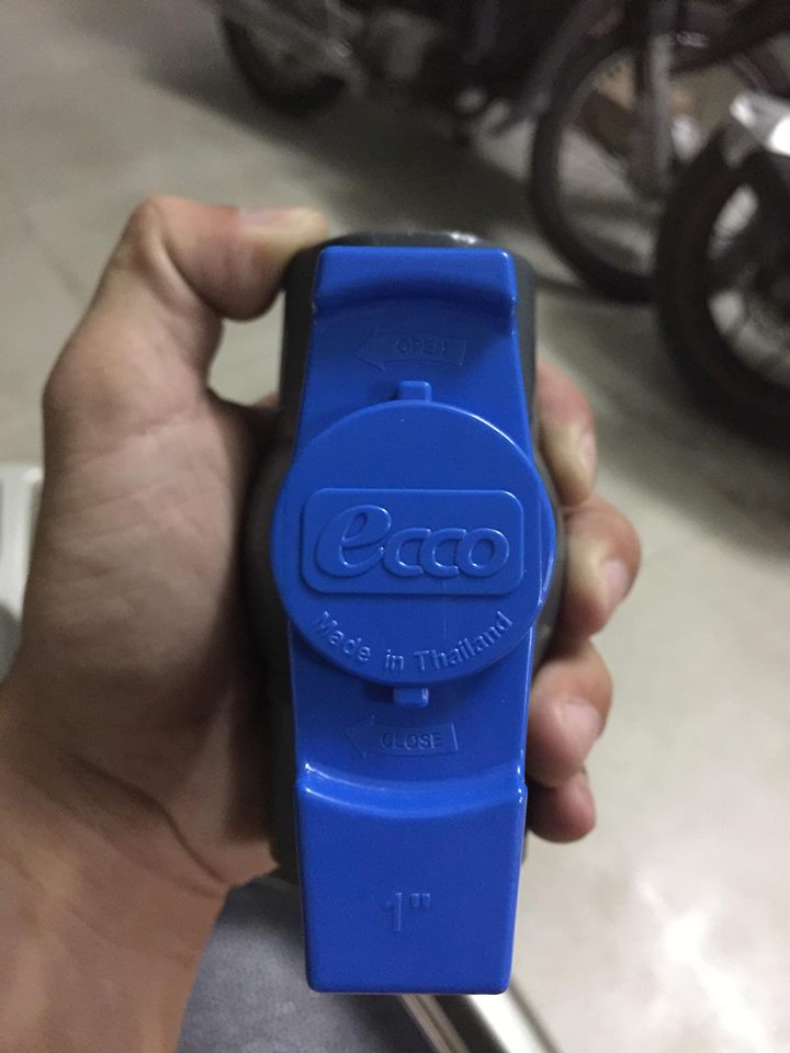 Van nước cao cấp ECCO có 2 đầu răng trong phi 34 nhập khẩu từ Thái Lan